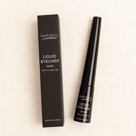 Aesthetica Liquid Eyeliner Black Travel Trial Size Bold Cat Eye Long Wear 0.11 o - Picture 1 of 7